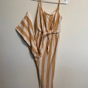 Cropped Jumpsuit Striped Size Small